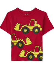 Baby And Toddler Boys Construction Vehicle Graphic Tee