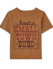 Baby And Toddler Boys Small Town Dude Graphic Tee