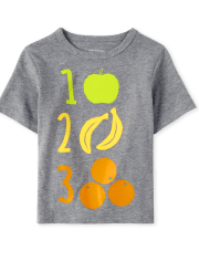 T-shirt graphique de comptage pour bébés et tout-petits garçons