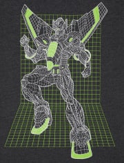 Paquete de 2 camisetas con estampado de robot para niños
