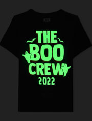 Unisex Baby And Toddler Matching Family Glow Boo Crew Graphic Tee