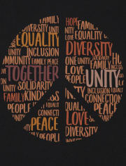 Camiseta gráfica unisex con el signo de la paz familiar a juego para niños