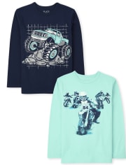 Boys Vehicle Graphic Tee 2-Pack