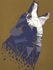 Camiseta con gráfico de lobo para niños