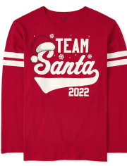 Camiseta gráfica del equipo de Papá Noel unisex para adultos