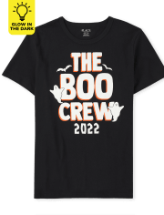 Unisex Adult Matching Family Glow Boo Crew Graphic Tee