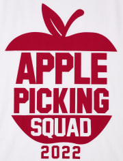 Unisex Adult Matching Family Apple Picking Squad Graphic Tee