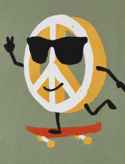 Boys Peace Sign Graphic Tee