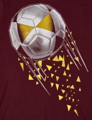 Camiseta estampada de fútbol para niños
