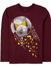 Camiseta estampada de fútbol para niños