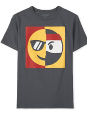 Boys Ninja Happy Face Graphic Tee