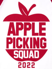 Unisex Kids Matching Family Apple Picking Squad Graphic Tee