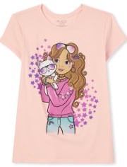 Camiseta estampada para niñas