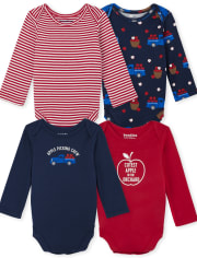 Baby Boys Apple Picking Bodysuit 4-Pack