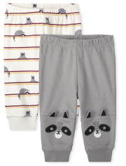 Pack de 2 pantalones de mapache para bebé niño
