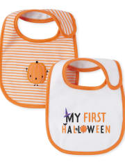 Unisex Baby First Halloween Bib 2-Pack