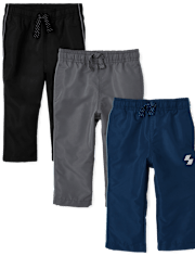 Baby And Niños pequeños Boys Wind Pants 3-Pack