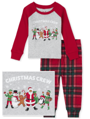 Unisex Baby And Toddler Matching Family Christmas Crew Plaid Snug Fit Cotton Pajamas