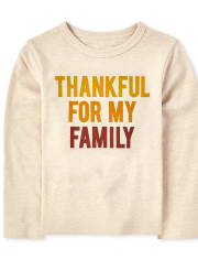 Unisex Baby And Toddler Matching Family Thankful Graphic Tee