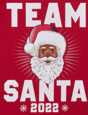 Camiseta gráfica de Papá Noel del equipo familiar a juego unisex para adultos