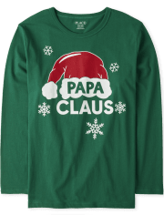 Camiseta con estampado de Papá Noel familiar a juego para hombre