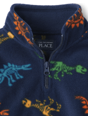Jersey de polar con media cremallera Dino Glacier para niños pequeños