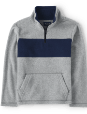 Pull à demi-fermeture éclair en molleton Glacier Colorblock pour garçon