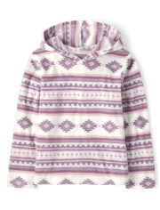Girls Print Fleece Hoodie