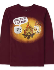 Boys Marshmallow Graphic Tee