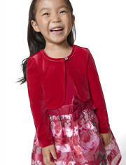 Toddler Girls Velour Shrug