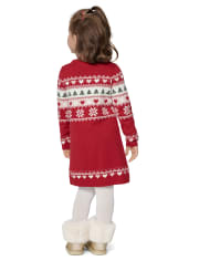 Baby And Toddler Girls Christmas Fairisle Sweater Dress