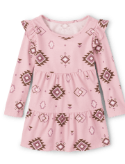 Baby And Toddler Girls Western Tiered Dress