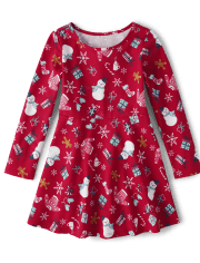 Baby And Toddler Girls Christmas Skater Dress
