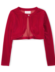 Girls Velour Shrug