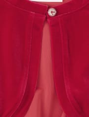 Girls Velour Shrug