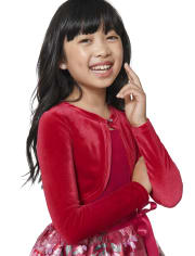Girls Velour Shrug