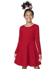 Girls Cross Back Skater Dress