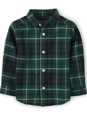 Baby And Toddler Boys Plaid Oxford Button Down Shirt