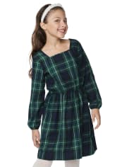 Vestido a cuadros para niñas