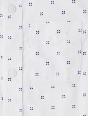 Chemise boutonnée en popeline imprimée pour garçon