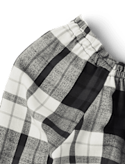 Girls Plaid Smocked Top