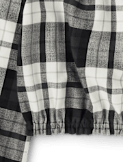 Girls Plaid Smocked Top