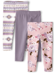 Toddler Girls Western Leggings 3-Pack