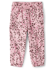 Baby And Toddler Girls Leopard Pull On Jogger Pants