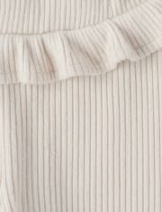 Leggings acogedores con volantes para niñas pequeñas