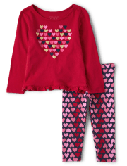 Toddler Girls Heart 2-Piece Set