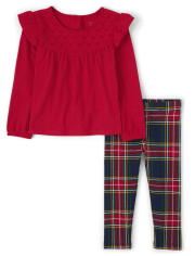 Toddler Girls Eyelet 2-Piece Set