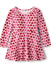 Robe patineuse cœur pour bébé et toute-petite fille