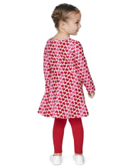 Robe patineuse cœur pour bébé et toute-petite fille