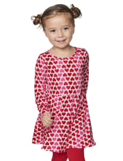 Robe patineuse cœur pour bébé et toute-petite fille